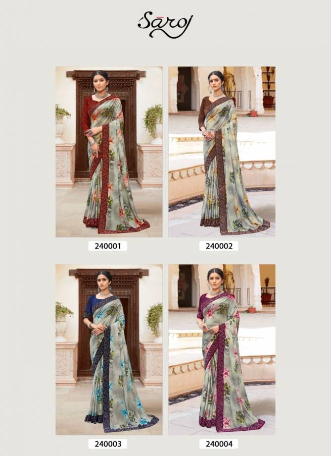 Saroj Shobhanaa Fancy Ethnic Wear Lycra Printed Designer Saree Collection